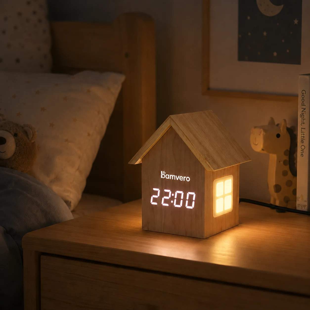 Wholesale wooden house clock for eco-friendly decor and gift sourcing