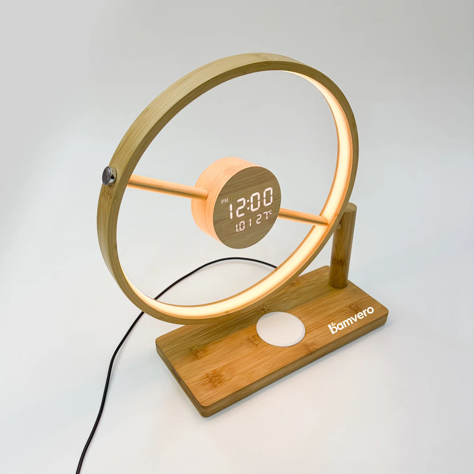 Desk Organizer Clock angled view